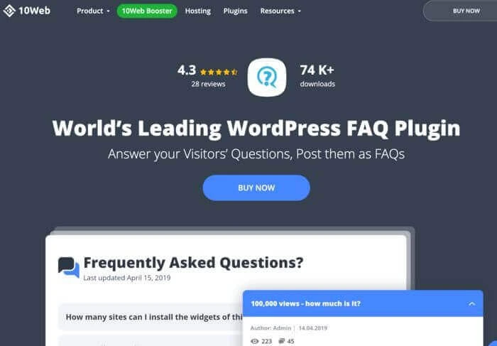 10Web FAQ Plugin